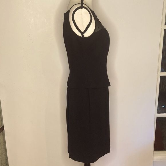 Jones New York Dress Black Beaded Embellishment Bodice Cocktail Dress - Picture 3 of 15